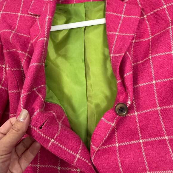 Vintage David Brooks Women's Plaid Wool Blazer Jacket, Size 6 - Picture 3 of 8